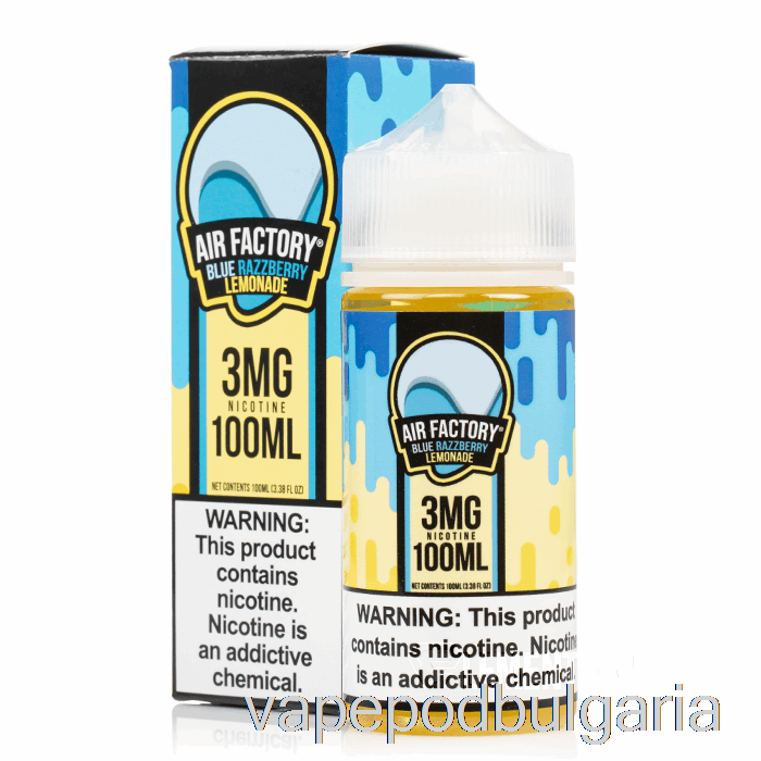 Vape 10000 Дръпки Blue Razzberry Lemonade - Air Factory - 100ml 0mg